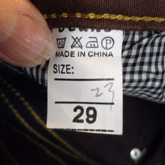 Moto Biker Pants 29 x 30 Womens Premium Brown Faux Leather Skinny Steampunk - Picture 15 of 15